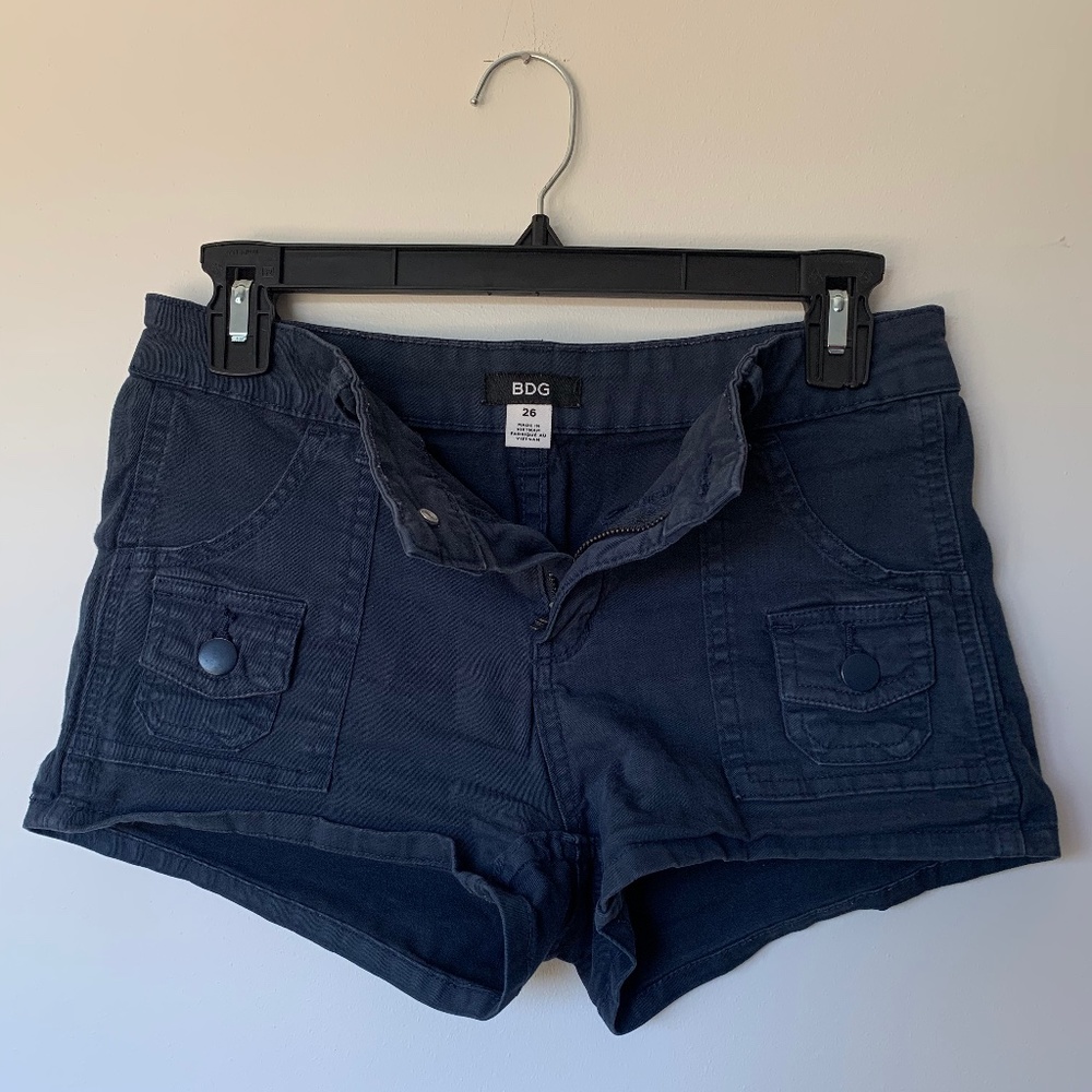 BDG Navy Pocket Shorts